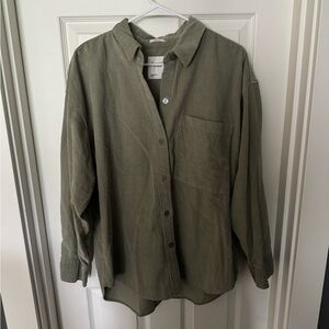 Abercrombie Oversized Green Corduroy Shirt Jacket !!!